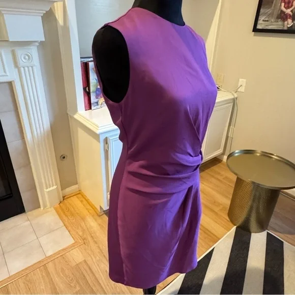REISS Essie 60s Shift Mini Dress Purple Size 6 NWT - Picture 7 of 10